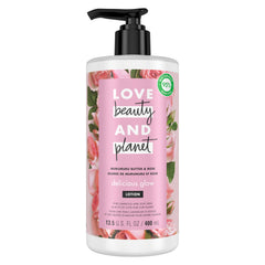 Love Beauty and Planet Delice Glow Murumuru Rose – bouteille recyclable et hydratation durable.