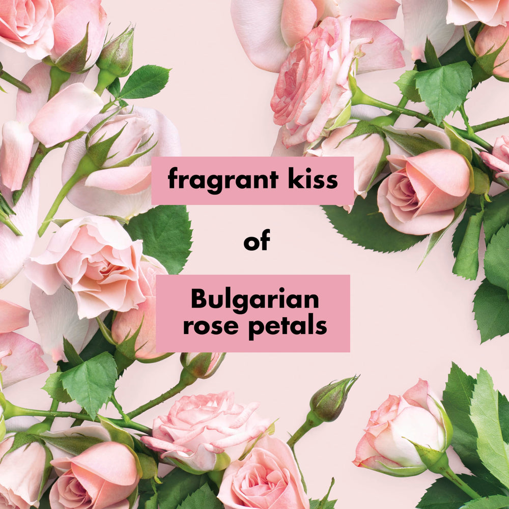 Parfum délicat de rose et pétales caractéristiques de Delice Glow Murumuru.