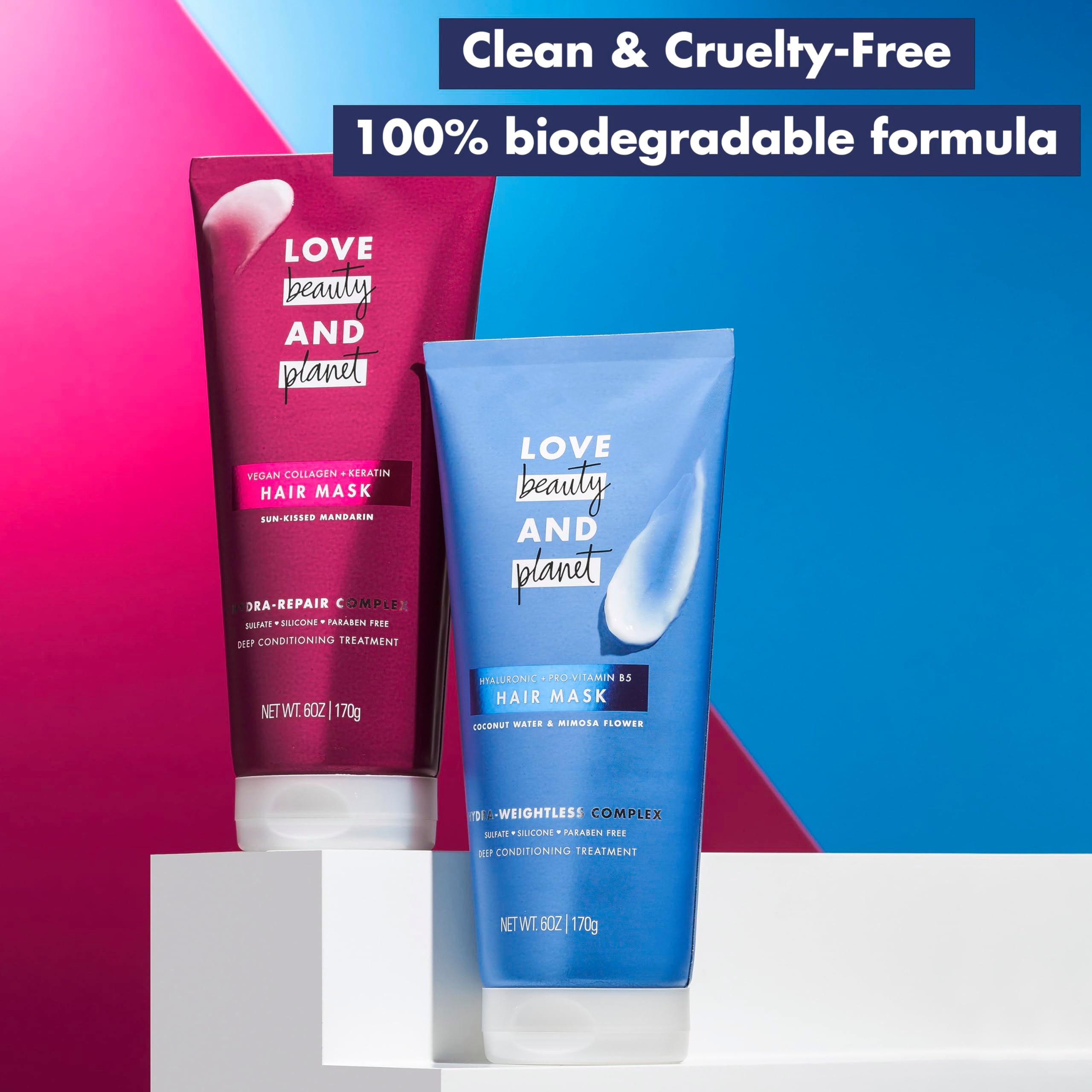 Love Beauty and Planet parfum fruité coco mimosa, ambiance exotique pendant le soin.