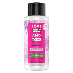 Love Beauty And Planet Shampoing lait riz angelica-bouteille: boucles hydratées et définies.