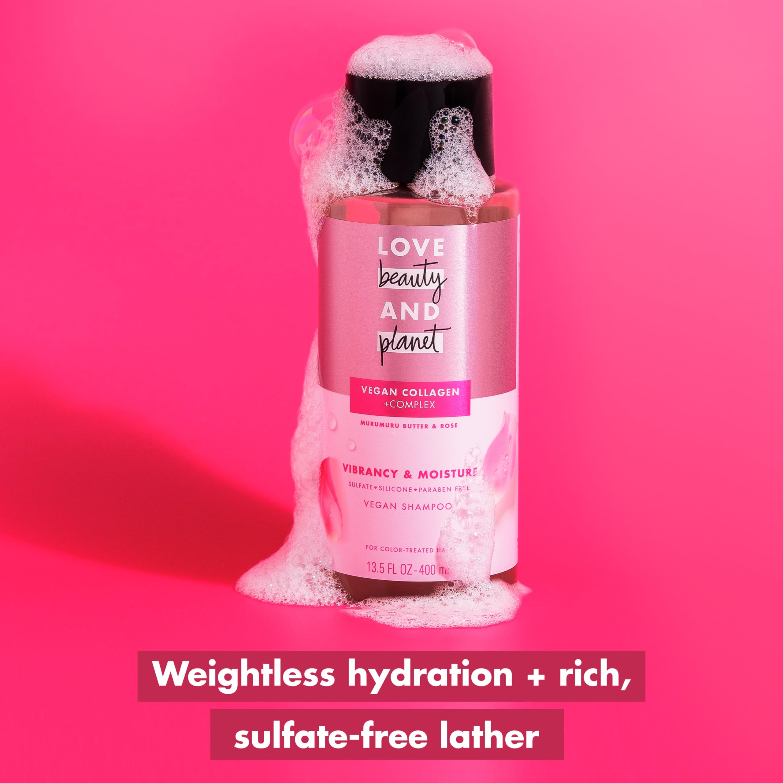 Love Beauty And Planet shampoo mousse douceur: application facile pour cheveux colorés
