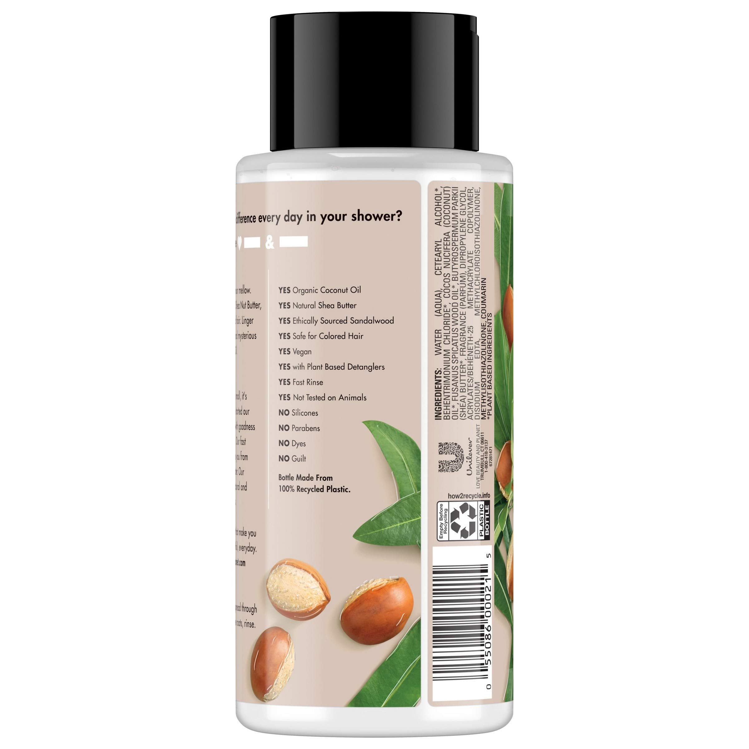 Love Beauty And Planet: texture crèmeuse visible lors de l'application.