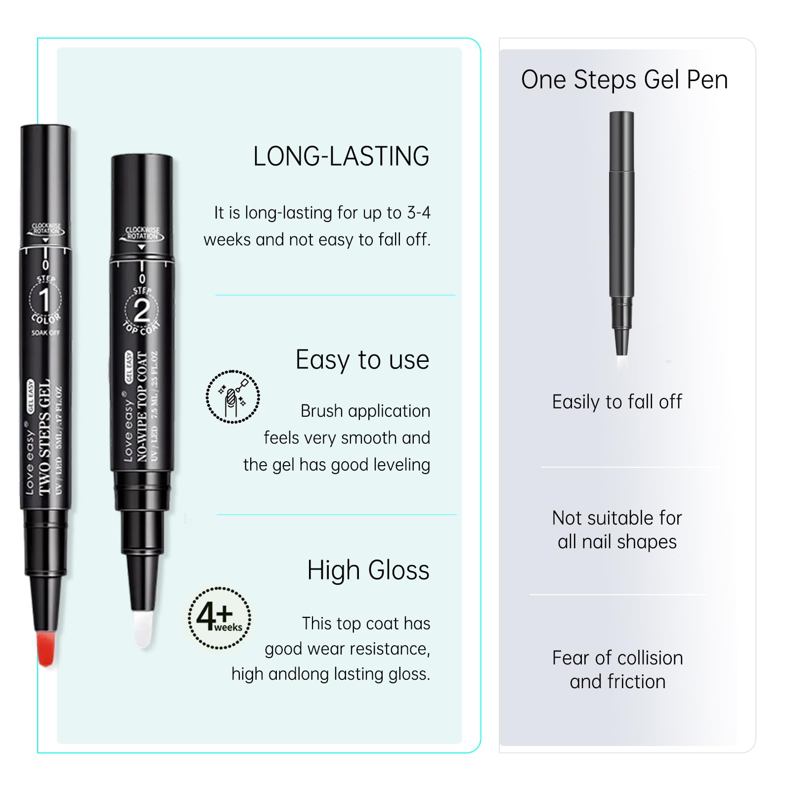 Love easy nuances vernis gel échantillons couleurs variées pour tester les styles