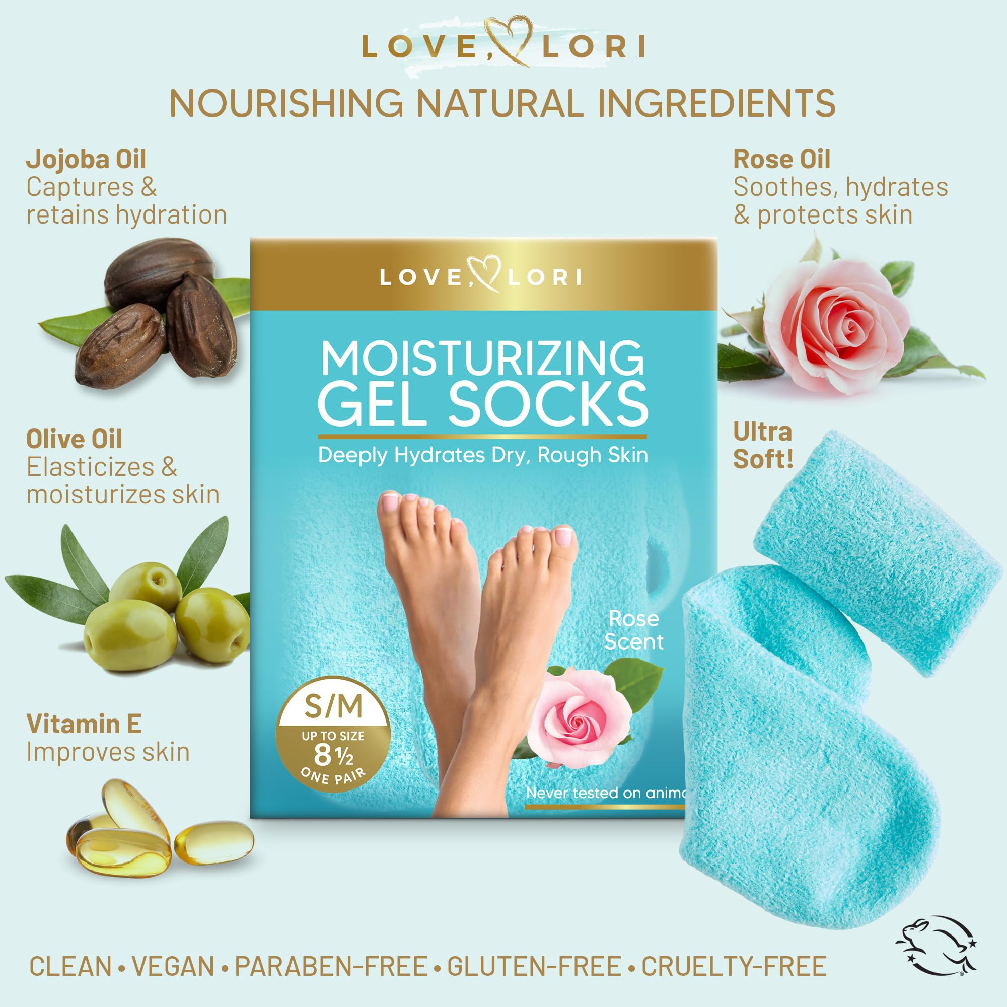 Love Lori ajustement flexible jusqu'à taille 8,5 US pour un port sûr.