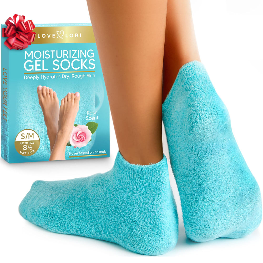 Love Lori chaussettes gel hydratantes pour pieds, hydratation en profondeur.
