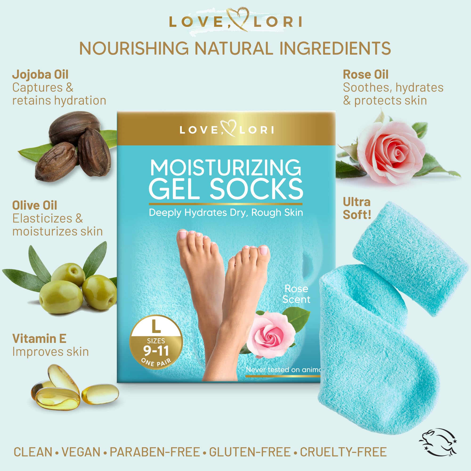 Rituel bien-être à domicile avec chaussettes hydratantes Love Lori.