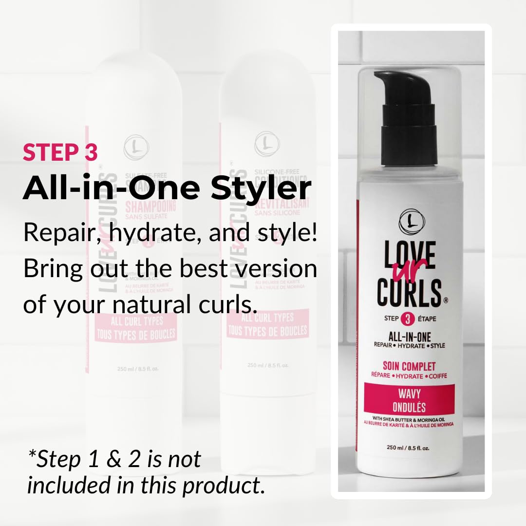 Love Ur Curls All-in-One Styler, application simple sur les mains, définition rapide des boucles.