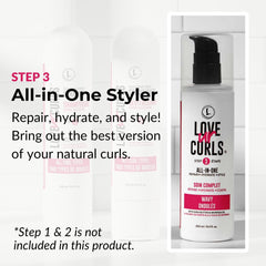 Love Ur Curls All-in-One Styler, application simple sur les mains, définition rapide des boucles.