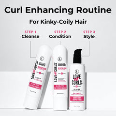 Love Ur Curls Après-shampoing hydratant démêlant pour cheveux faciles à coiffer.