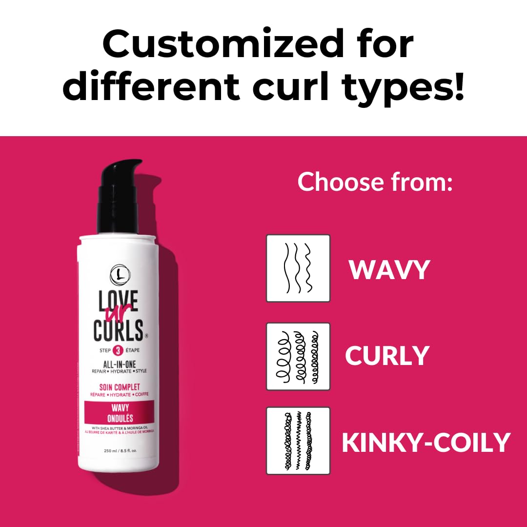Love Ur Curls Beurre de karité et moringa nourrissent profondément les boucles.