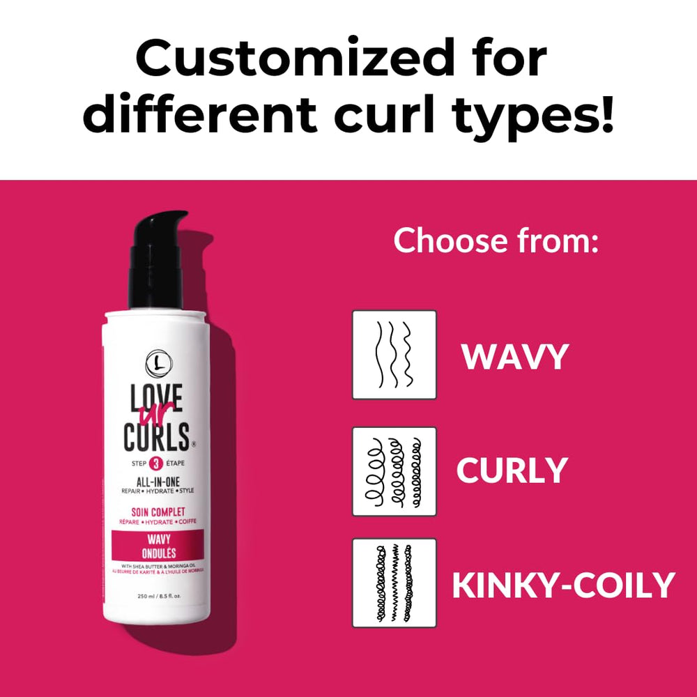 Love Ur Curls Beurre de karité et moringa nourrissent profondément les boucles.