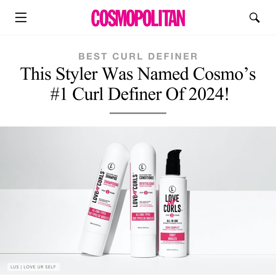 Love Ur Curls Crème-styler sans parfum : tube polyvalent définit les boucles sans effort.