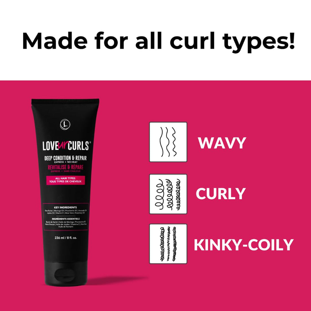 Love Ur Curls: ingrédients essentiels nourrissants comme romarin et aloe vera.