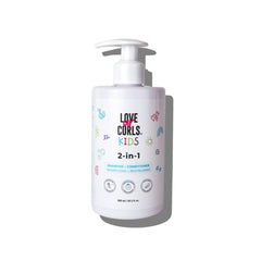 Love Ur Curls Kids 2in1 fragrance-free bottle supports gentle detangling.