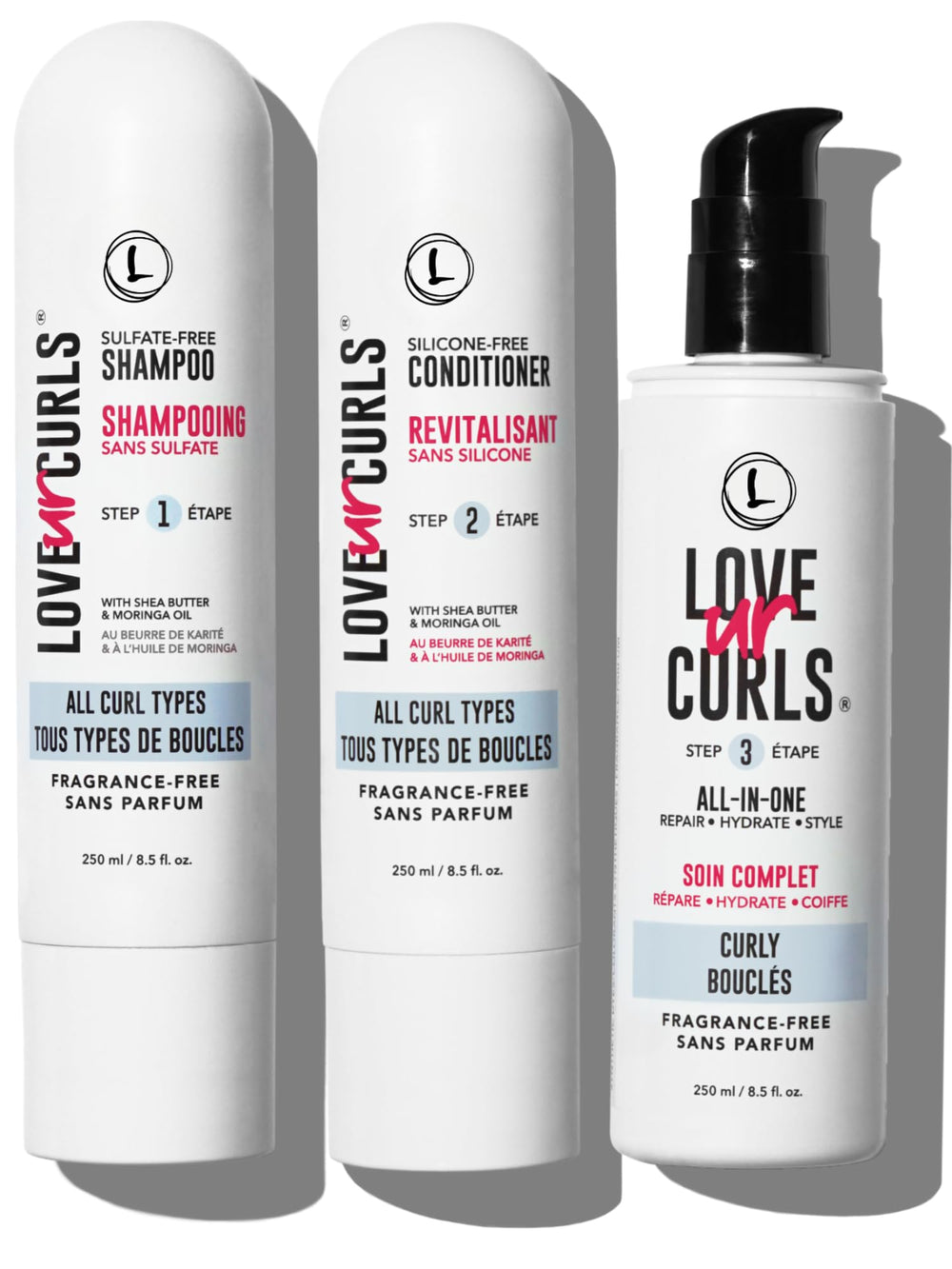 Love Ur Curls shampoo sans parfum, douceur et définition des boucles.