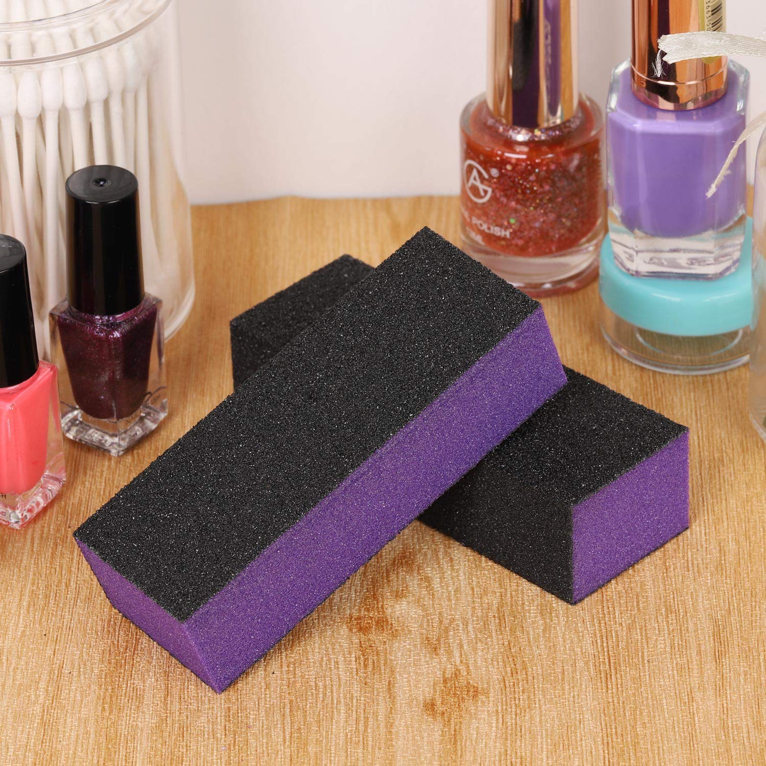 LoveBB kit-polissage ongles, 3 cotes, grain 80-120, idéal pour retouches rapides.
