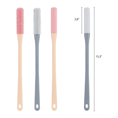 LoveBB brosse-pieds silicone gris, vue avant, douceur pour la peau