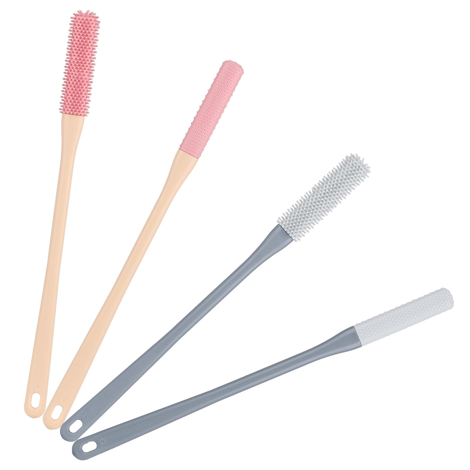 LoveBB brosse-pieds silicone rose, vue avant, nettoyage précis entre les orteils