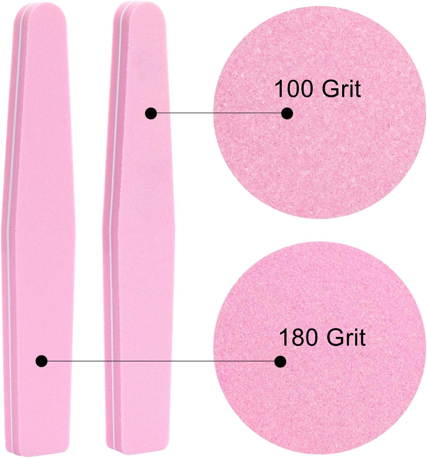 LoveBB buffer-ongles 100/180 grain rose pour façonnage net.