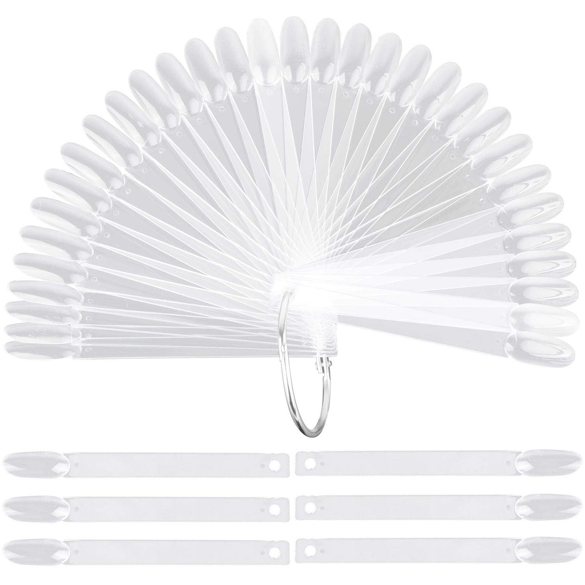 LoveBB échantillons d’ongles ovales sur anneau métallique pour comparer les couleurs.