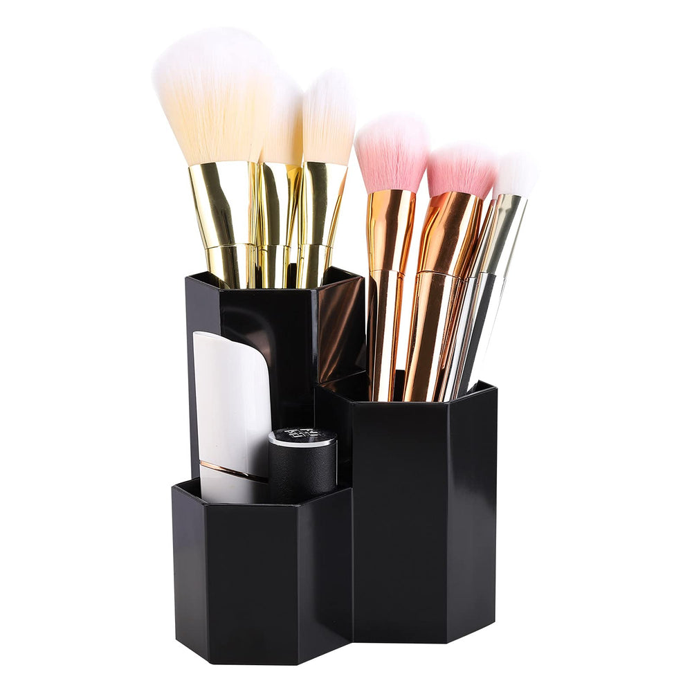 LoveBB support pinceaux noir, 3 emplacements pour coiffeuse compacte.