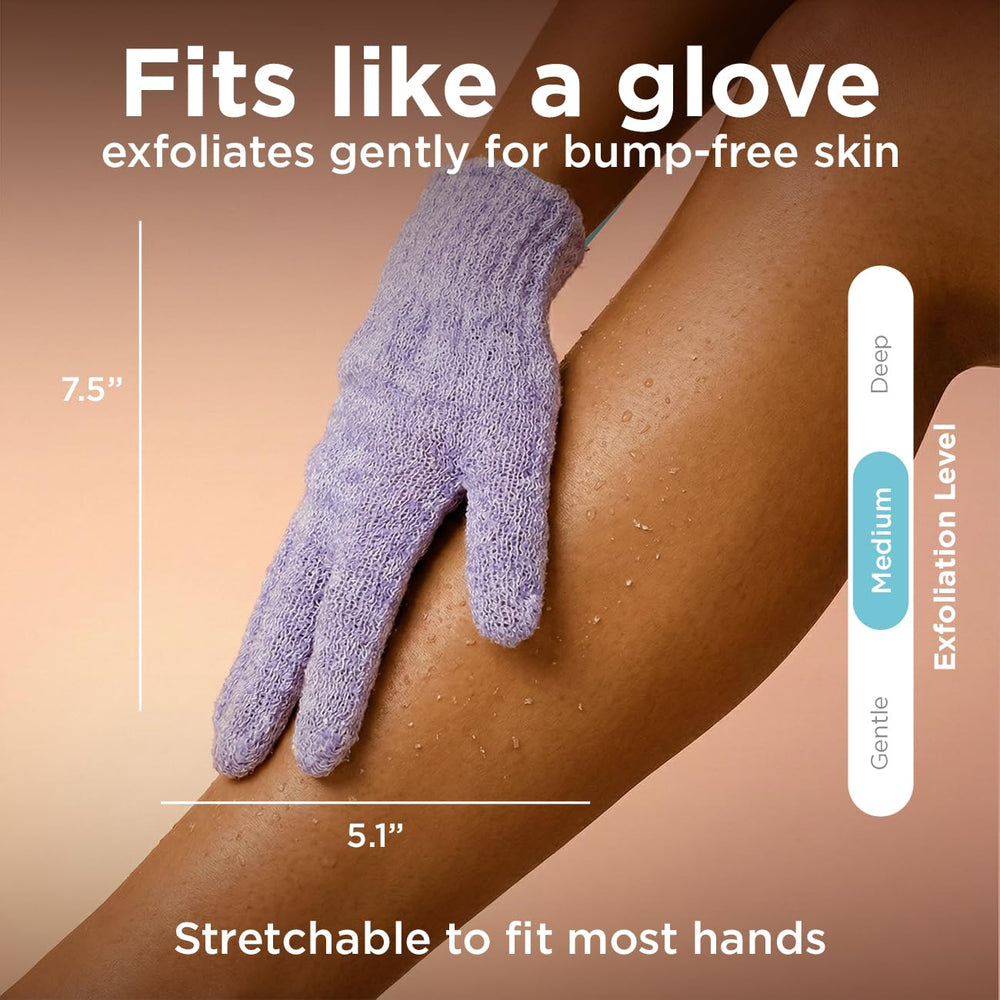 LoveBeing gants-exfoliants-corps-texture-douce, exfoliation légère adaptée à tous.