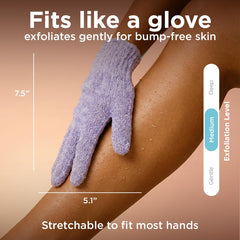 LoveBeing gants-exfoliants-corps-texture-douce, exfoliation légère adaptée à tous.