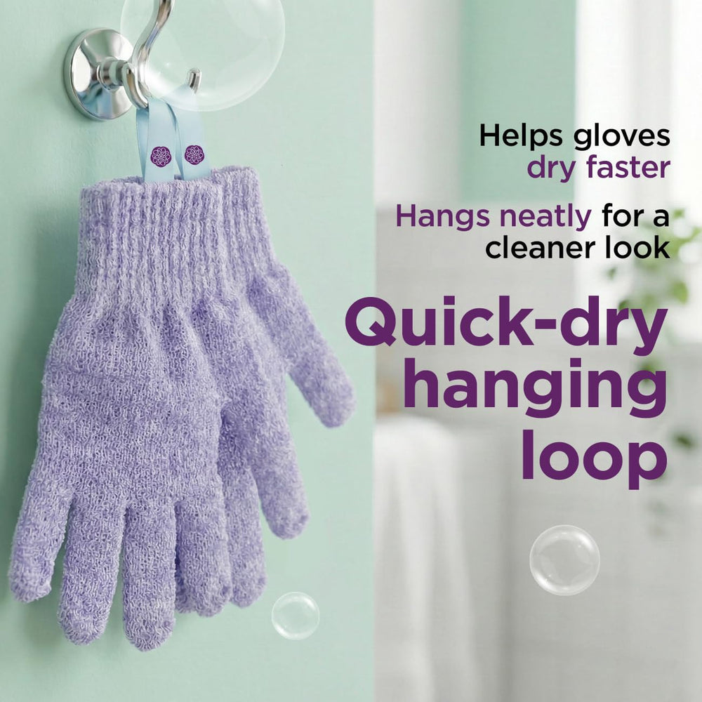 LoveBeing gants-exfoliants-corps-utilisation-douche, nettoyage efficace sous la douche.