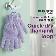 LoveBeing gants-exfoliants-corps-utilisation-douche, nettoyage efficace sous la douche.
