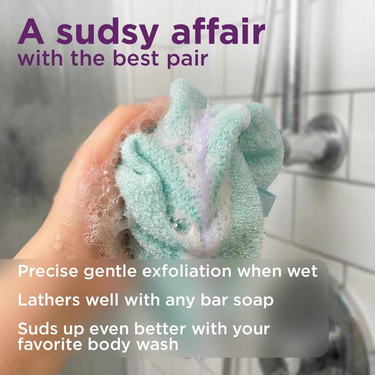 LoveBeing Scrubbed douche-sechage-rapide sèche rapidement après la douche.