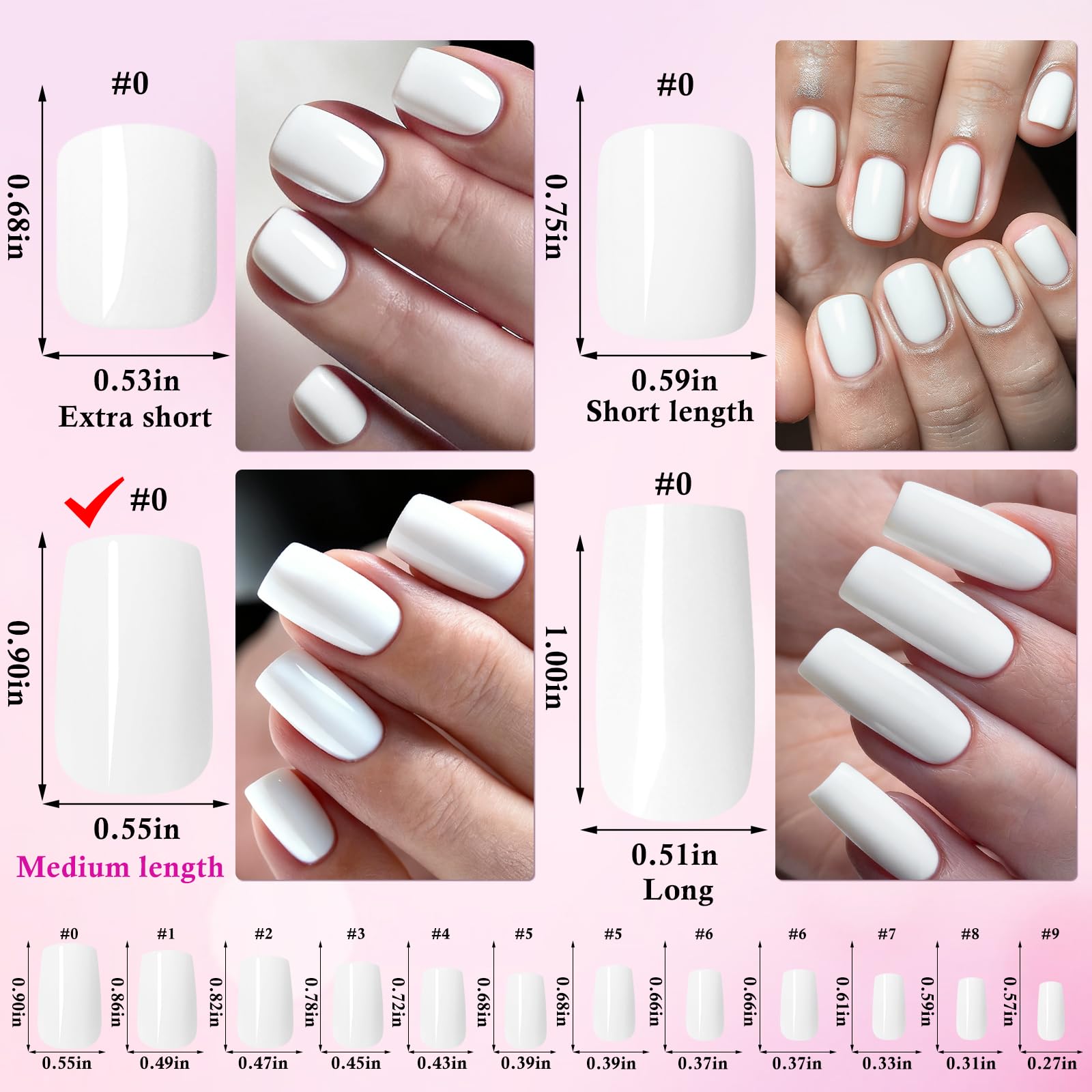 LoveOurHome fini gel brillant sur ongles blancs pour un look élégant