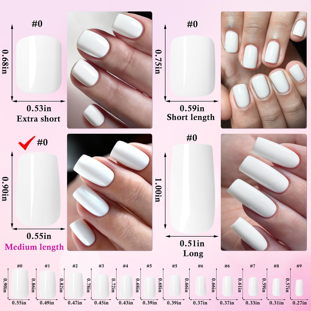 LoveOurHome fini gel brillant sur ongles blancs pour un look élégant