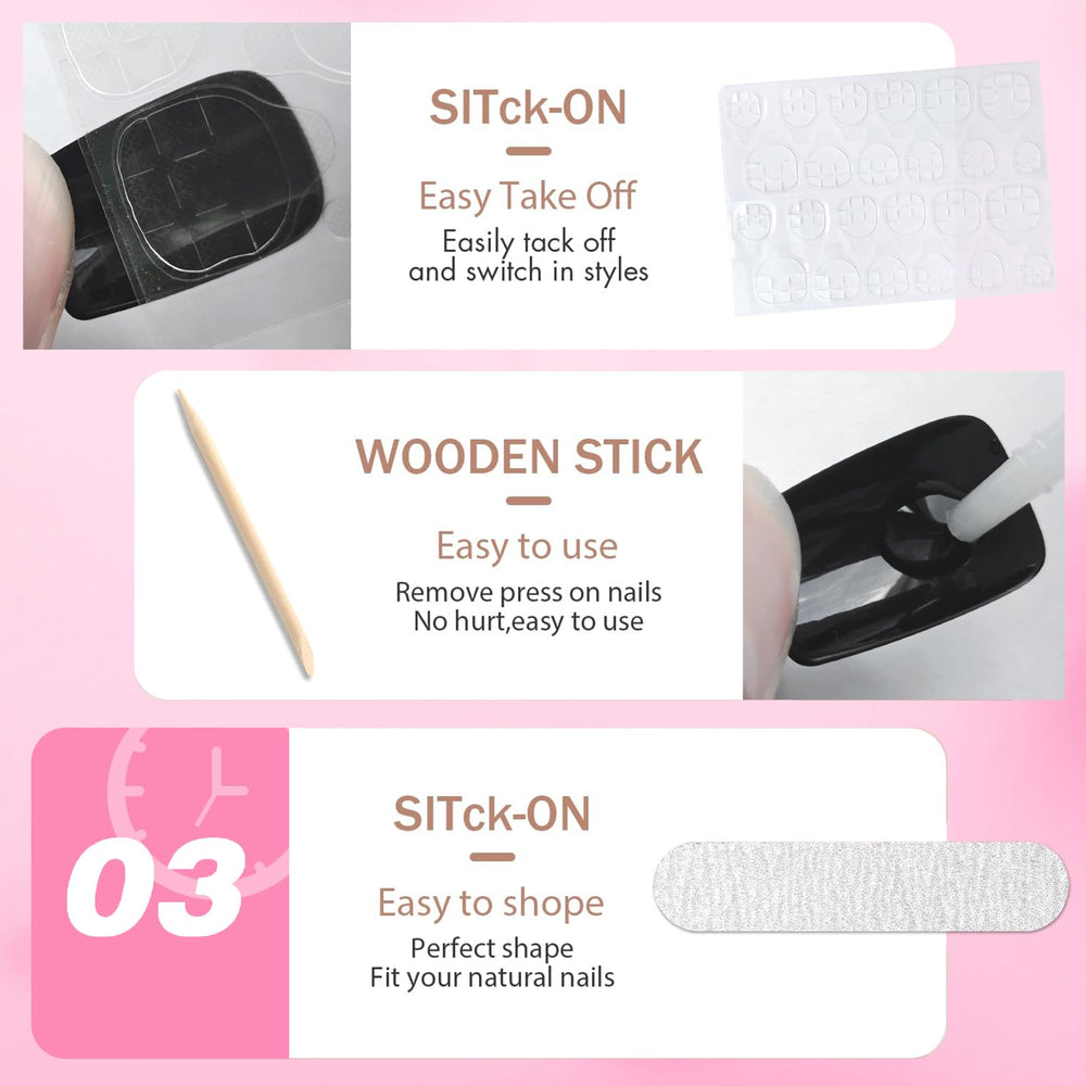 LoveOurHome onglets autocollants carrés noirs cadeau beauté idéal pour fêtes