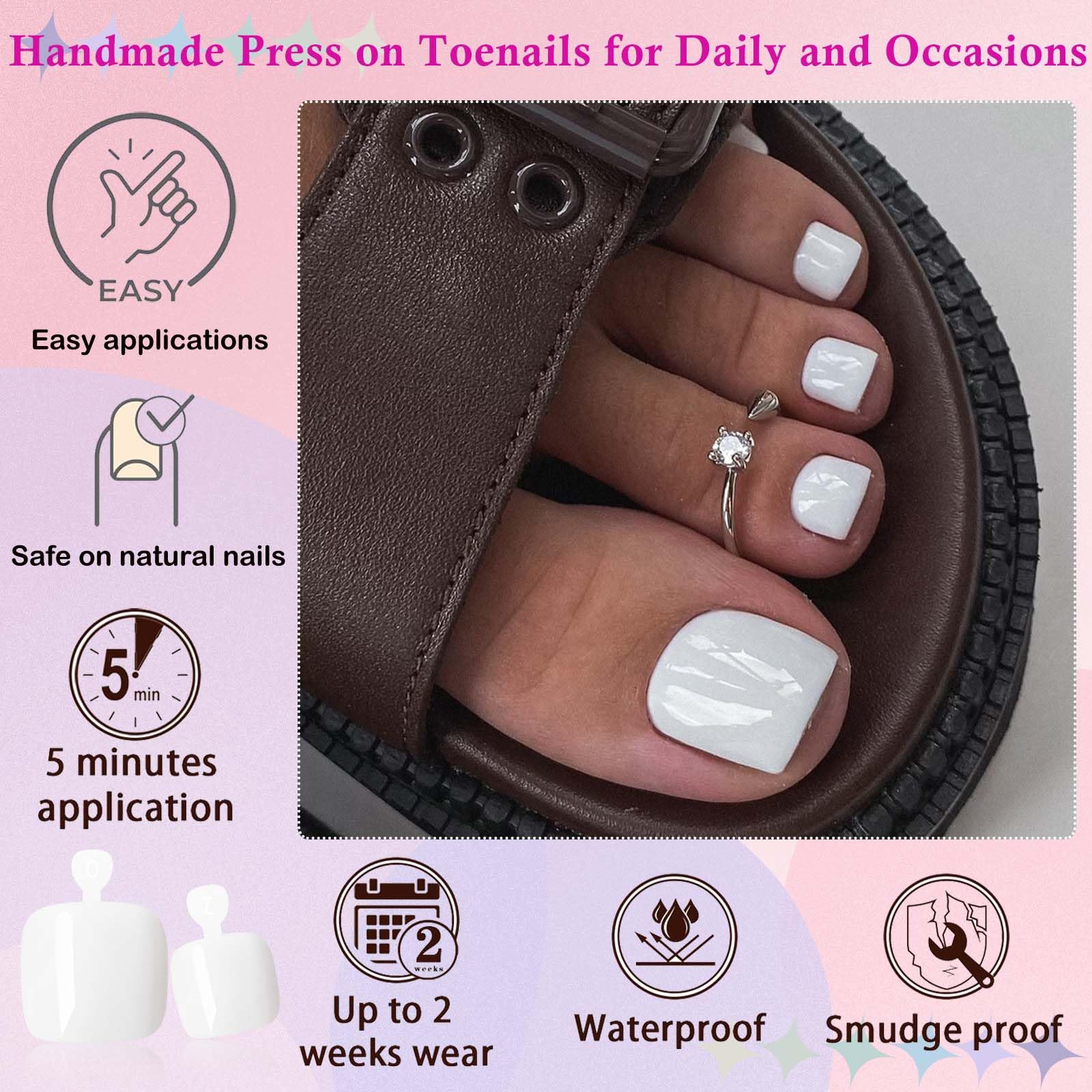 LoveOurHome ongles blancs à poser résolvent les problèmes de longueur et d’alignement rapidement.