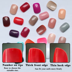 LoveOurHome: brillance durable des ongles press-on court sans séchage