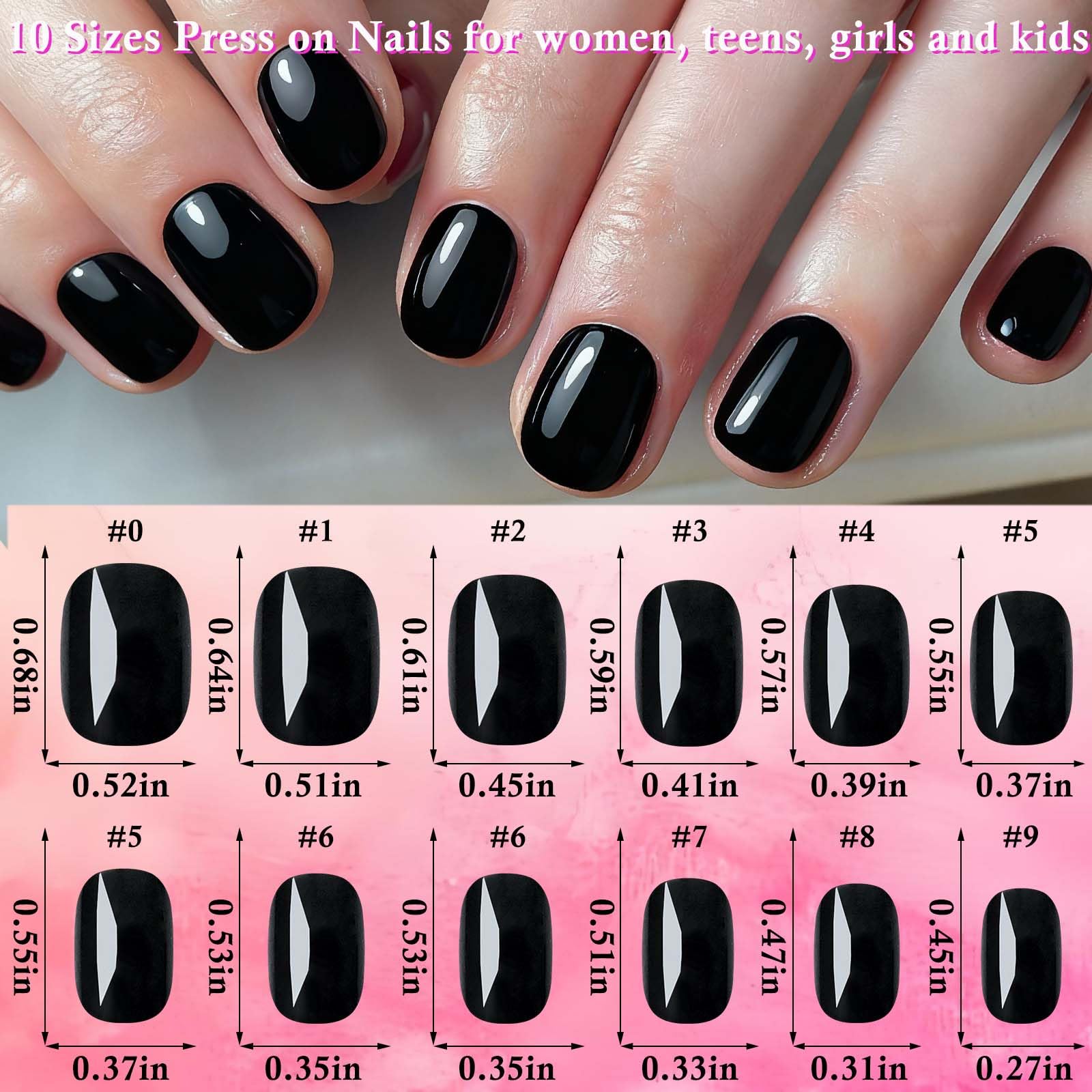 LoveOurHome: palette de 24 couleurs brillantes pour ongles press-on courts