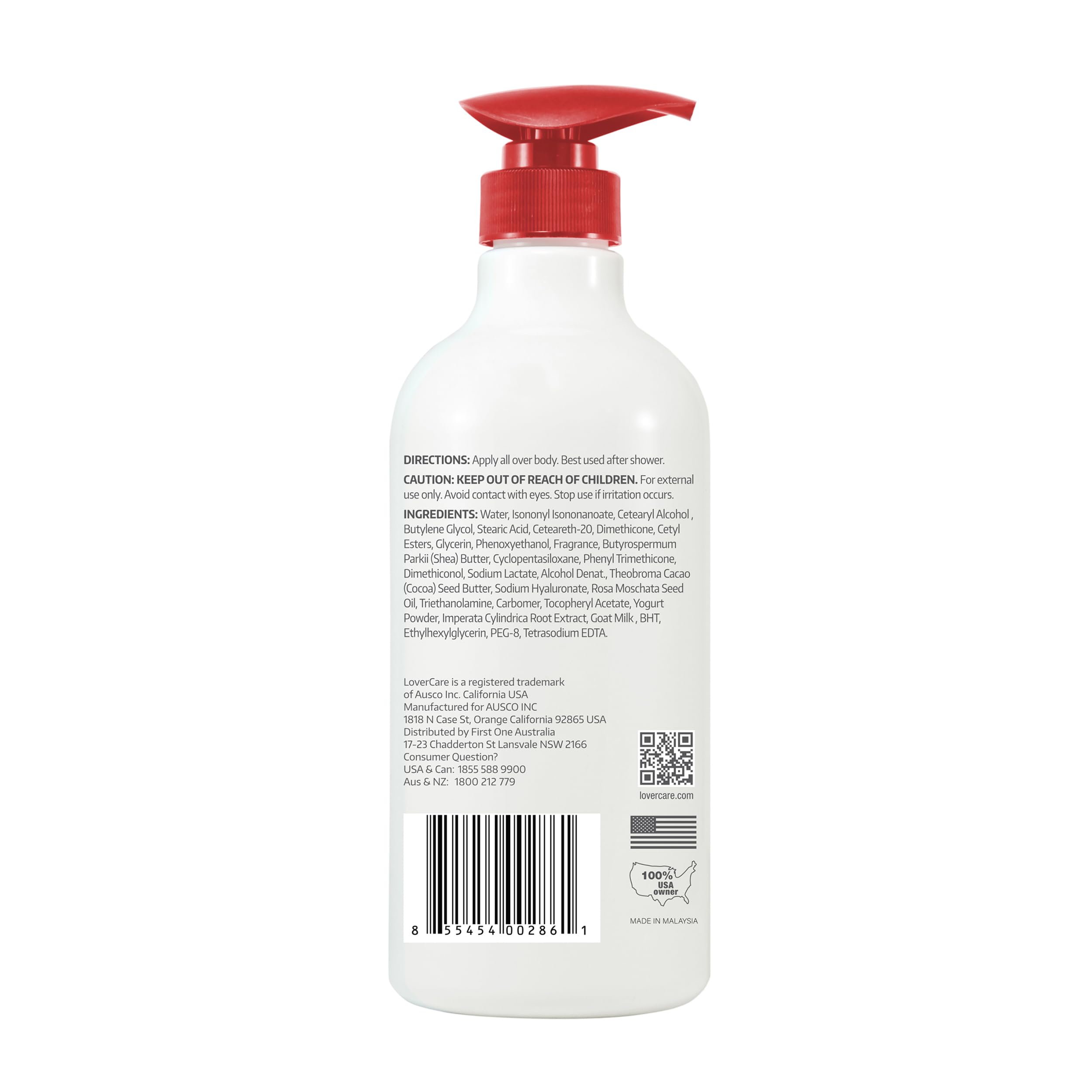Lover's Care lotion: texture onctueuse qui enveloppe la peau.