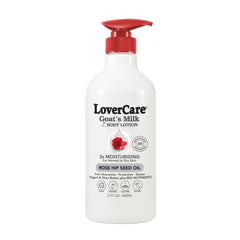 Lover's Care Lotion au lait de chèvre — bouteille hydratante pour peau douce.