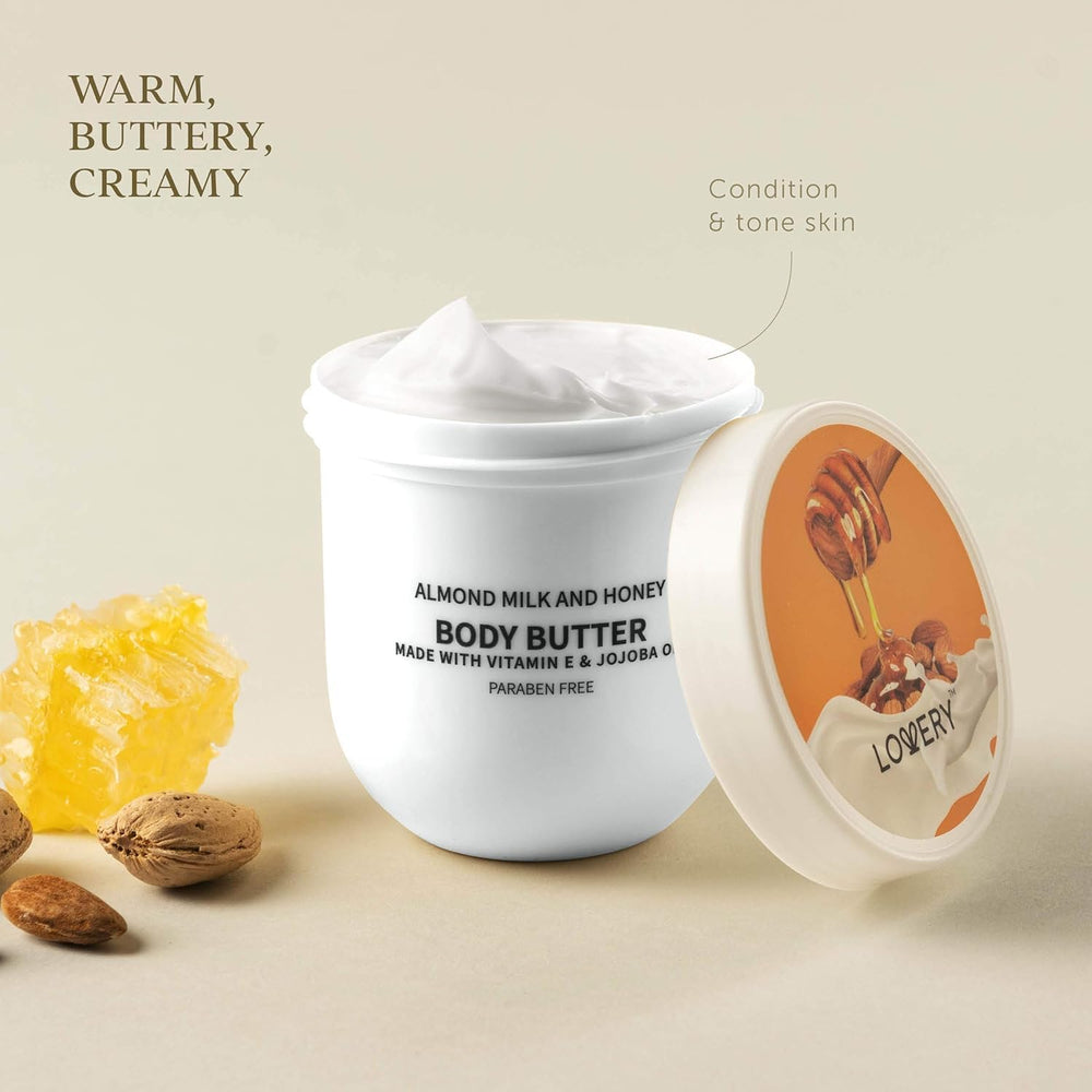 LOVERY ingrédients karité et vitamine E : nourrissants pour une peau bien hydratée.