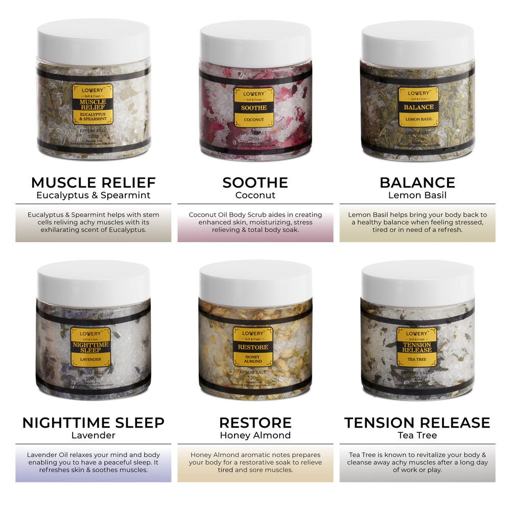 LOVERY Cuillère en bois du coffret, dosage pratique pour bain et gommage.