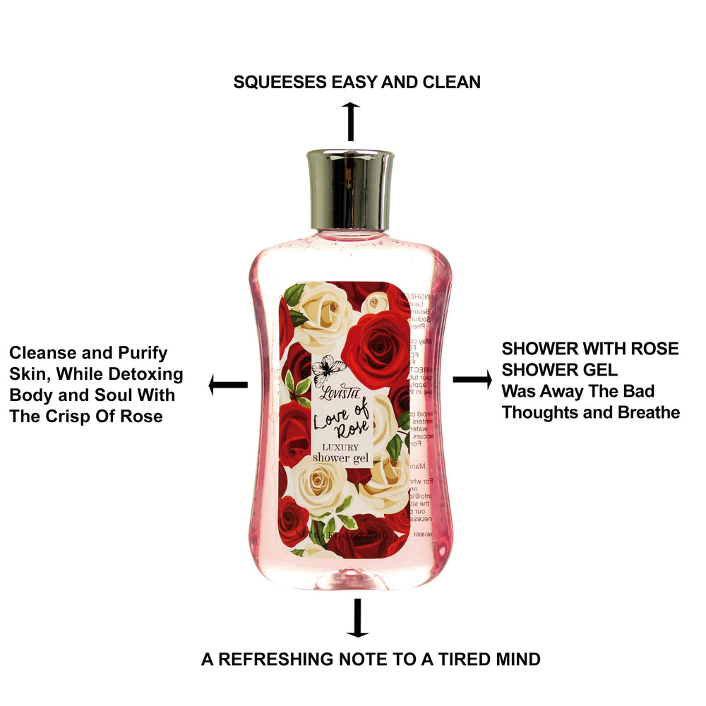 LOVESTEE Love of Rose bubble bath creates rich foam for a relaxing soak.