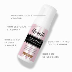 Guide couleur instantané intégré aidant à obtenir une teinte uniforme avec Loving Tan.