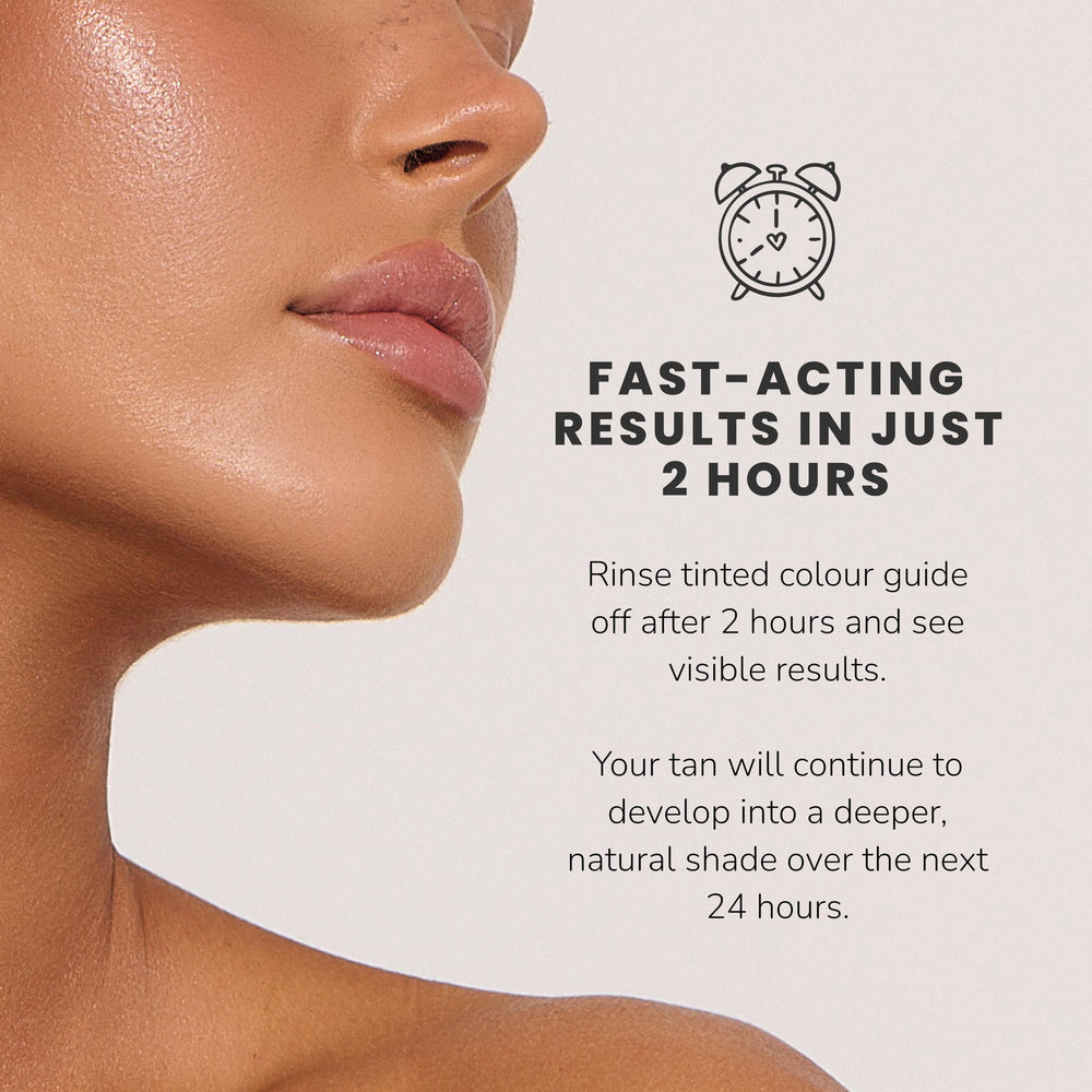 Application facile Loving Tan, mousse légère et fini lumineux.