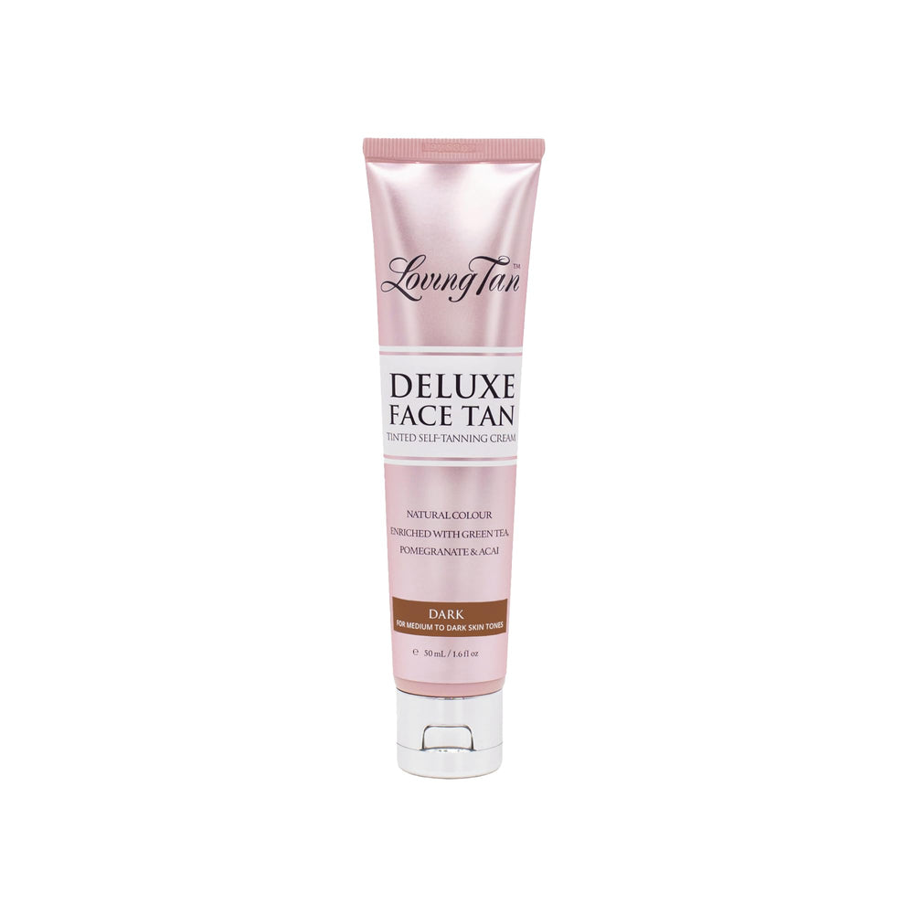 Loving Tan Deluxe Face Self Tanner - bouteille pour une application précise et naturelle.