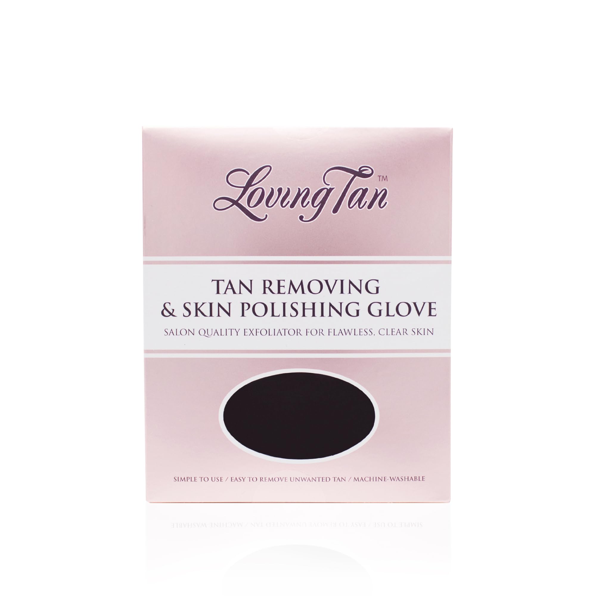 Gant Loving Tan pour retirer l'autobronzant et lisser la peau après douche.