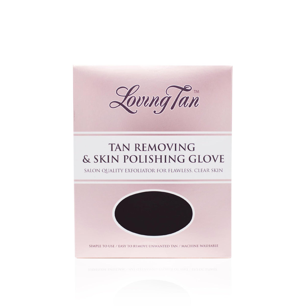 Gant Loving Tan pour retirer l'autobronzant et lisser la peau après douche.