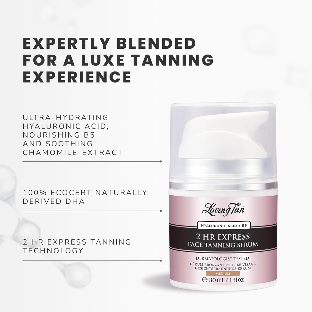 DHA naturel du Loving Tan Serum Visage pour bronzage fidèle