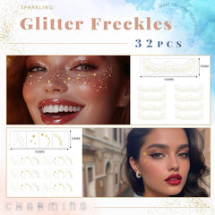 LOVLOV tatouages paillettes visage faciles à appliquer en quelques secondes