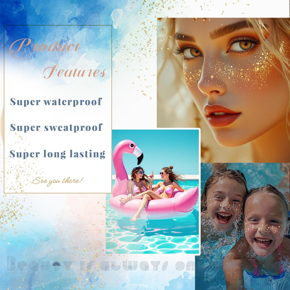 LOVLOV paillettes visage en matériau cosmétique sûr pour peau sensible