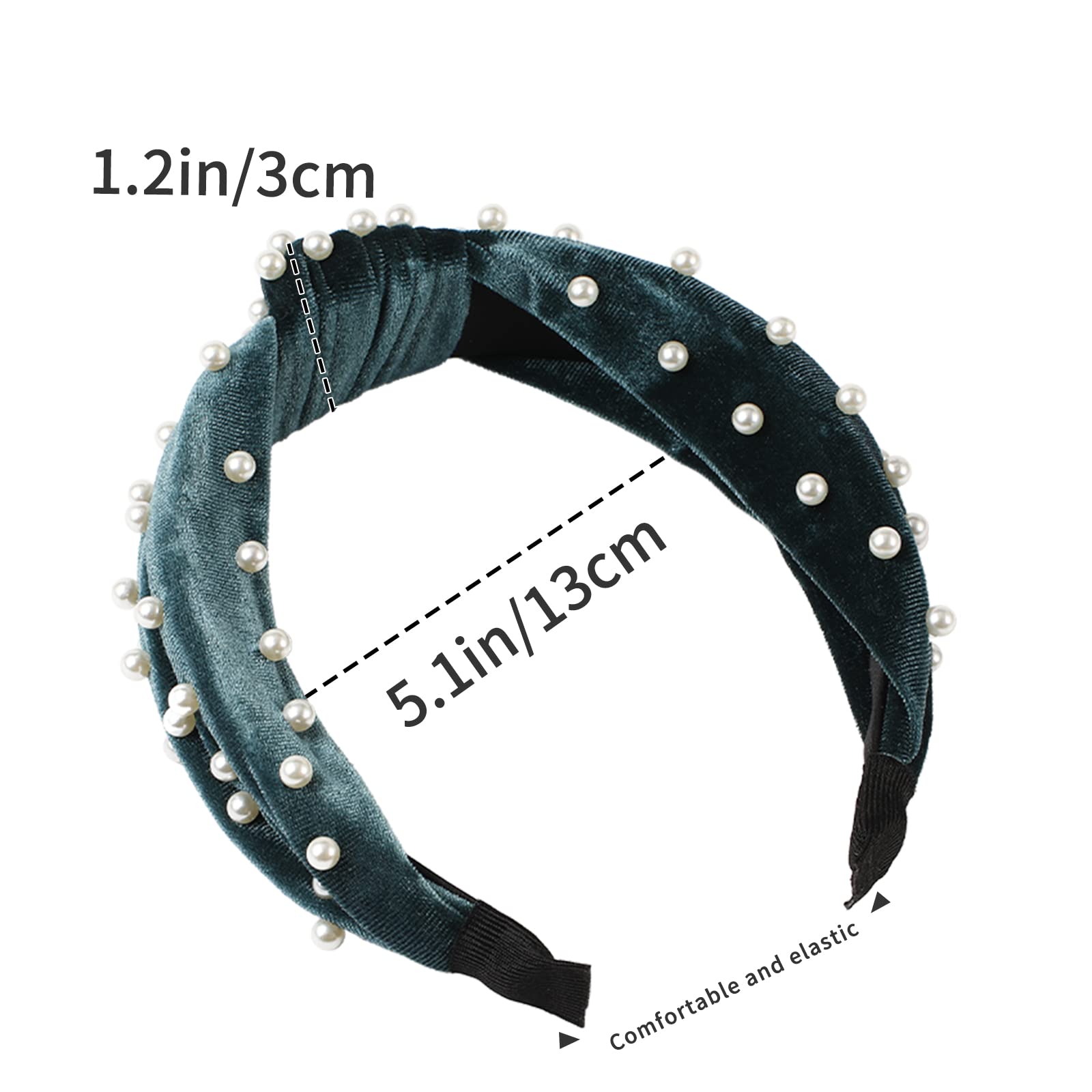 LOVNFC bandeau anti-glisse velours, maintien stable pour toutes les coiffures.